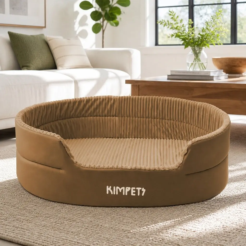 Pet Bed High Elasticity Cotton 50x35cm Khaki