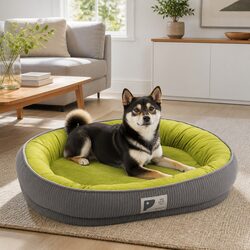 Superior Oval Pet Bed for Dogs and Cats - Large Size