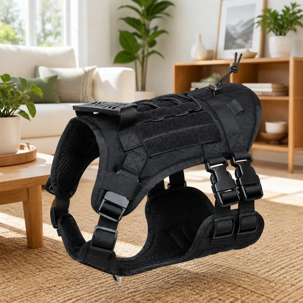 Dog Chest Vest Harness POM Large Black