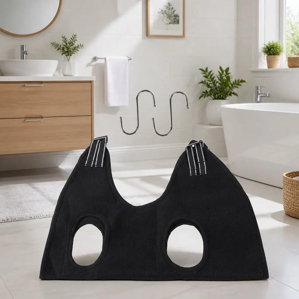 Pet Grooming Hammock Cloth M Black