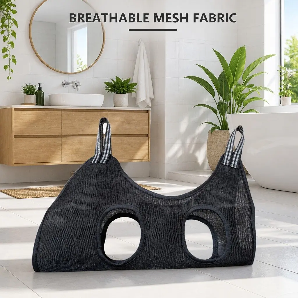 Pet Grooming Hammock Cloth M Black