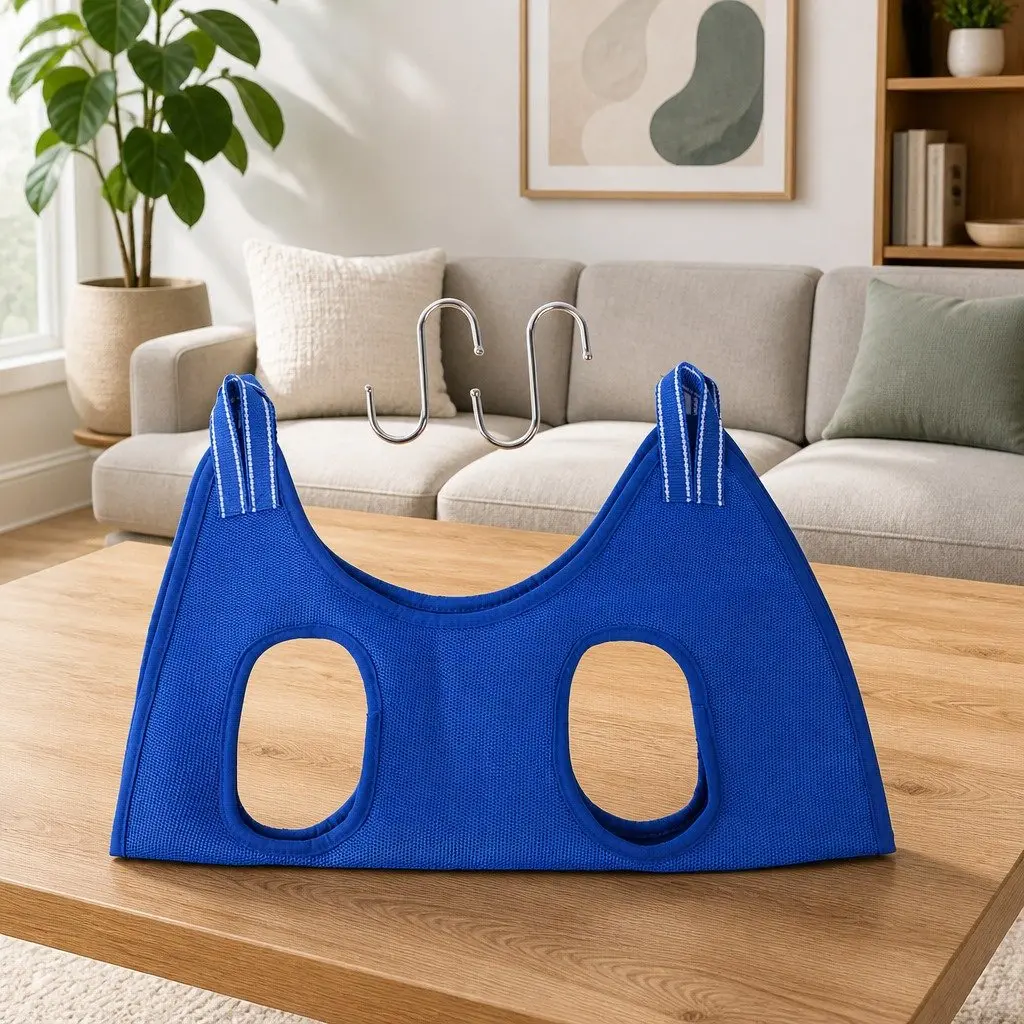 Pet Grooming Hammock Cloth 60cmX47cm Blue for Small Medium Pets