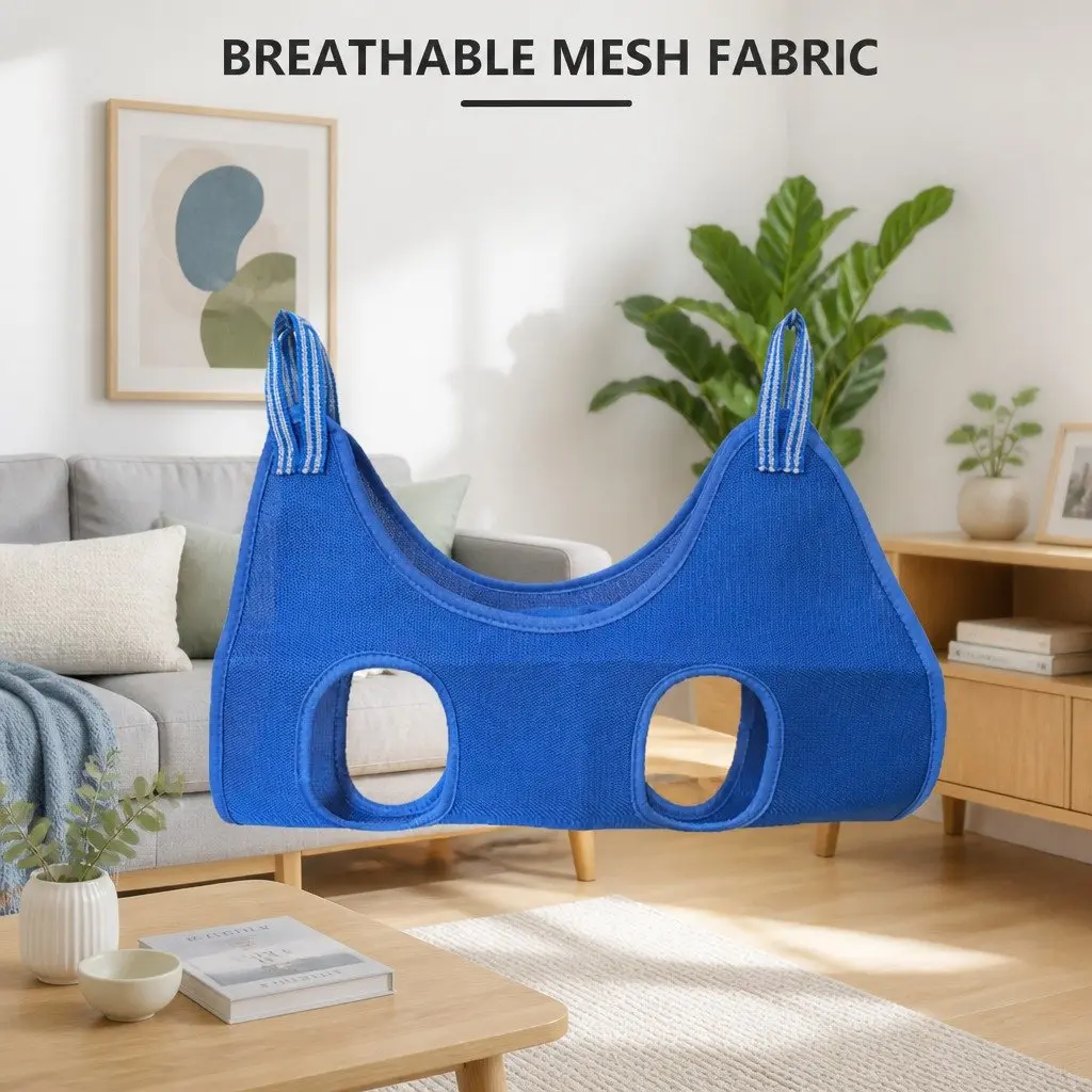 Pet Grooming Hammock Cloth 60cmX47cm Blue for Small Medium Pets