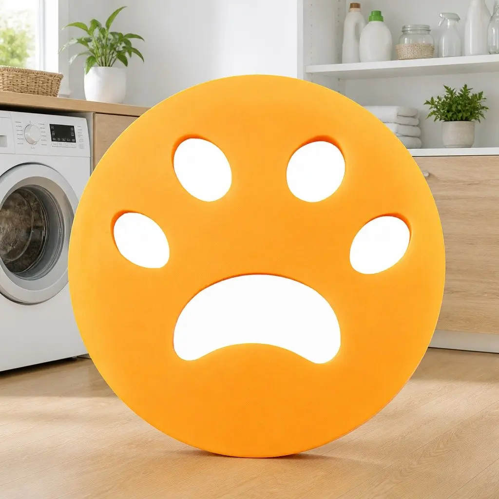 Pet Hair Remover Silicone Laundry Washing Machine Lint Catcher Yellow