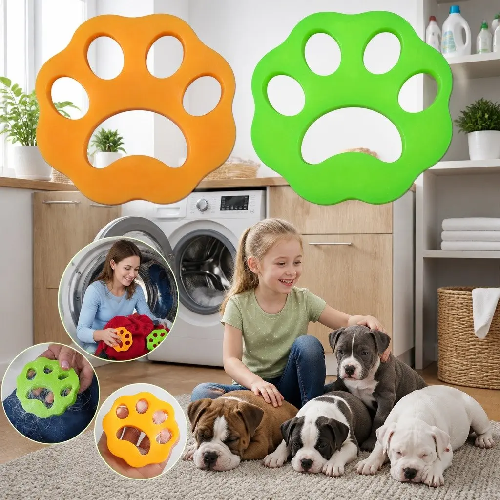 Pet Hair Remover Silicone Laundry Washing Machine Lint Catcher Yellow