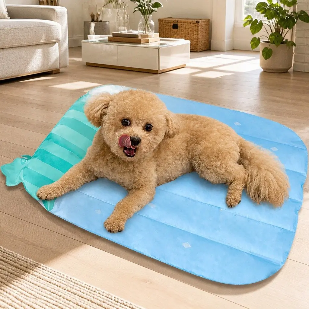 Pet Cooling Mat Dog Cat Summer Sleep Bed Nest Cushion Ice Pad Cold Silk
