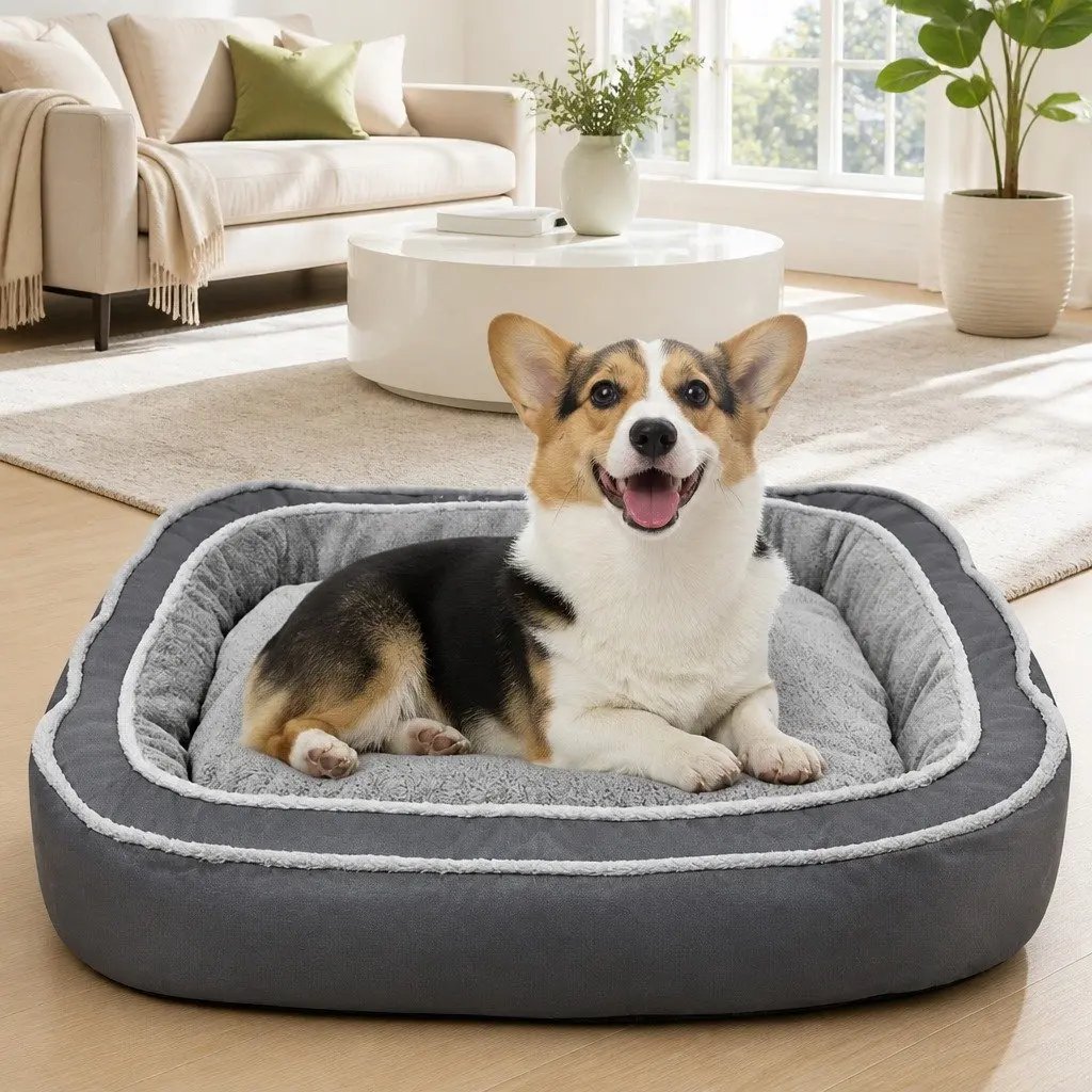 Blue Oval Pet Nest for Deep Sleep Comfort