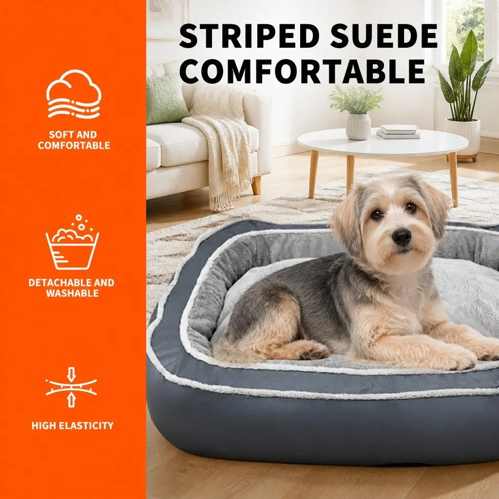 Pet Bed Cotton 75x60x19cm Blue