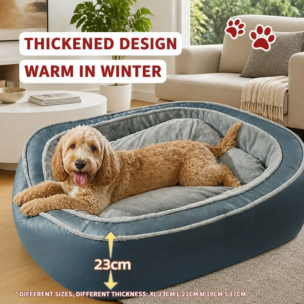 Pet Bed Cotton 75x60x19cm Blue
