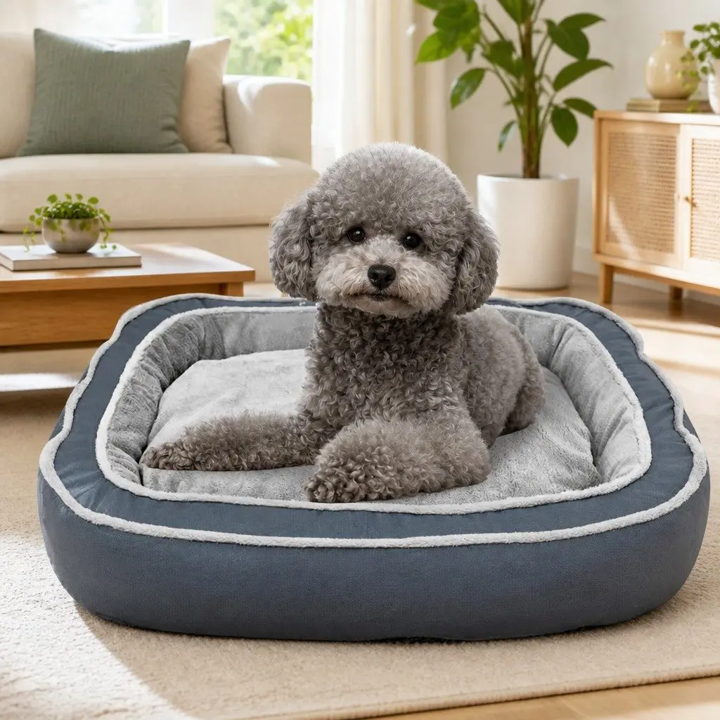 Pet Bed Cotton 60x50x17cm Blue