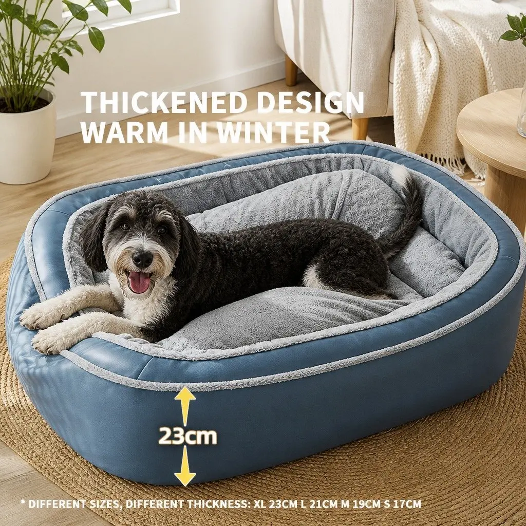 Pet Bed Cotton 60x50x17cm Blue