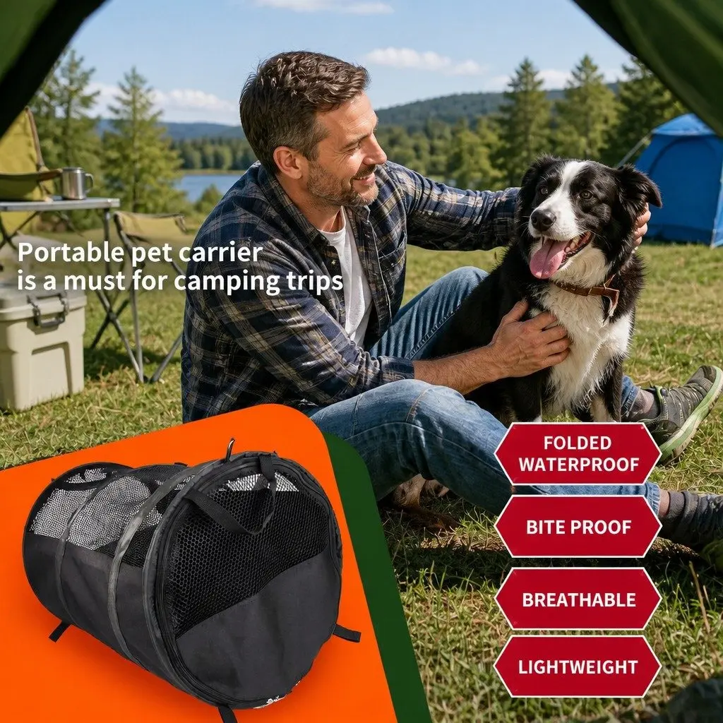 Pet Carrier Bag Oxford Cloth 123x58x58cm Black