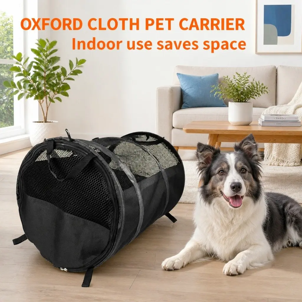 Pet Carrier Bag Oxford Cloth 123x58x58cm Black