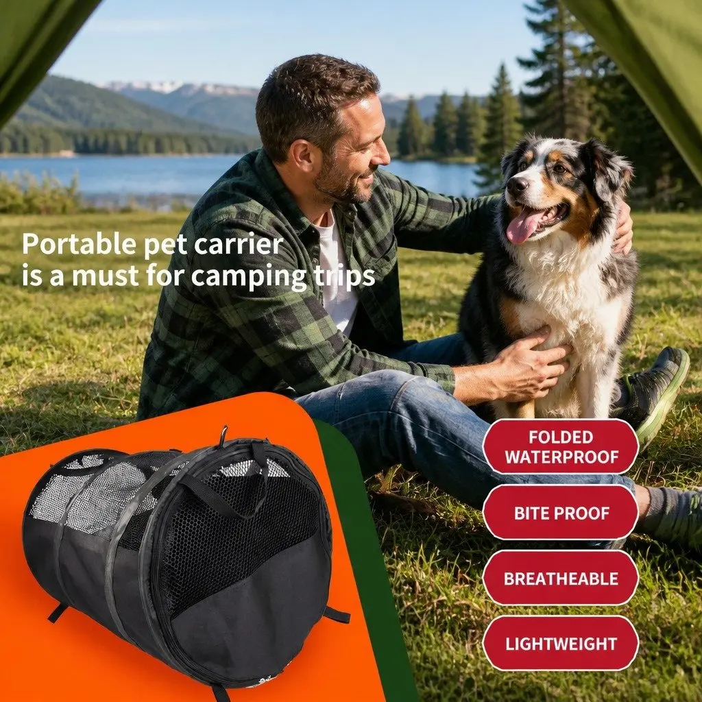 Pet Carrier Bag Oxford Cloth 57x41x41cm Black