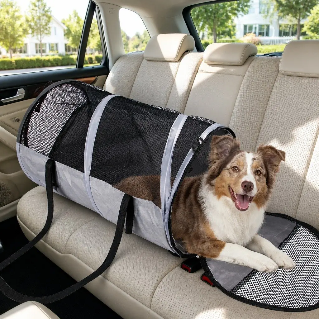 Gray Pet Carrier Bag for Cats & Dogs