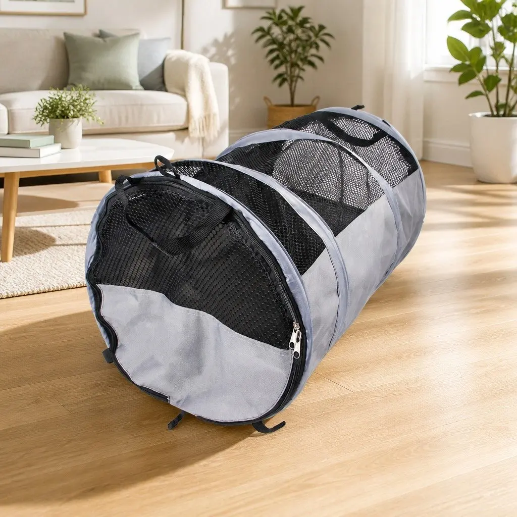 Pet Carrier Bag Oxford Cloth 57x41x41cm Gray