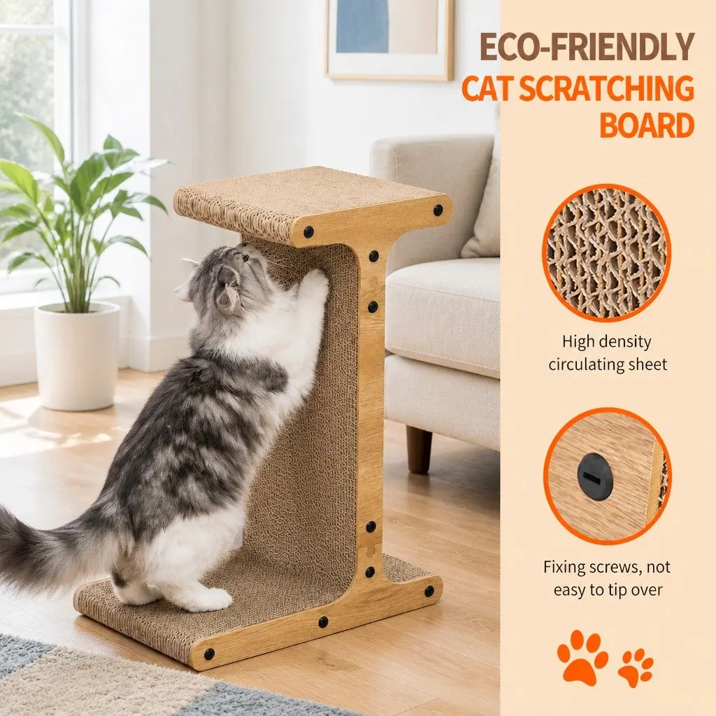 Cat Scratch Board T-Jump Stand for Playtime