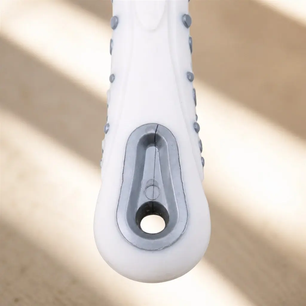 Pet Toothbrush Multi-Angle Three-Head PP TPR Nylon Bristle 17cm White