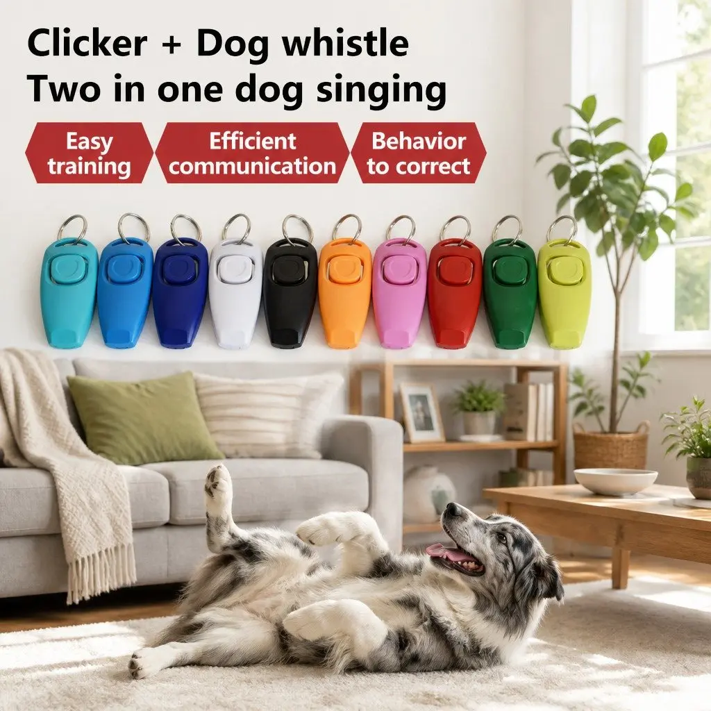 Dog Training Whistle and Clicker Combo in Blue