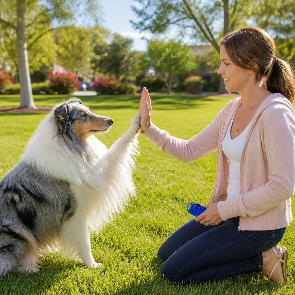 Dog Training Whistle and Clicker Combo in Blue