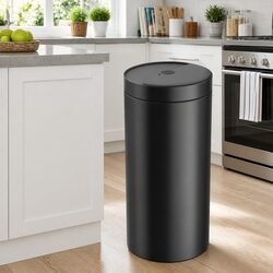 40L Automatic Sensor Trash Can Touch Free Kitchen Garbage Bin Circular Design