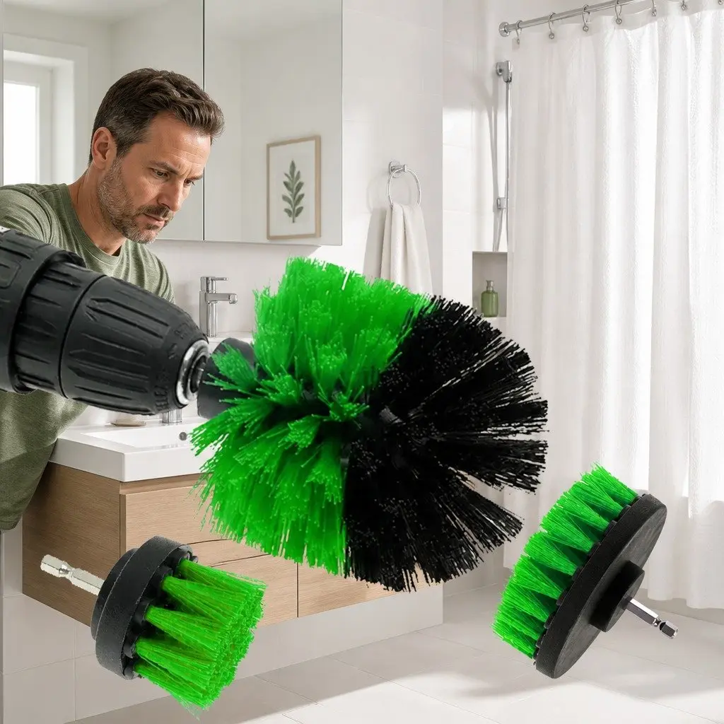 Electric Drill Brush Head Set for Effective Cleaning