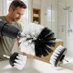 Electric Drill Cleaning Brush Head Set Three-Piece Bathroom Carpet Sink Tool Kit