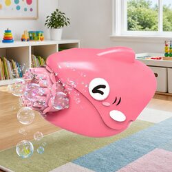Durable 15-Hole Shark Bubble Gun for Kids Outdoor Fun