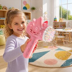 Electric Bubble Machine 23 Hole Toy Gun Gatling Bubble Maker for Kids Playing