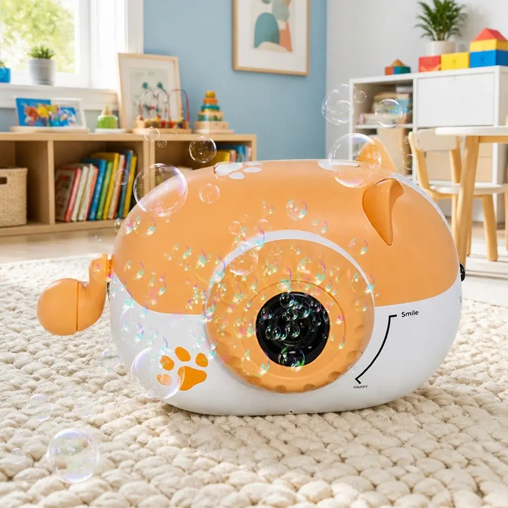 Rechargeable Hand-held Electric Bubble Machine for Kids
