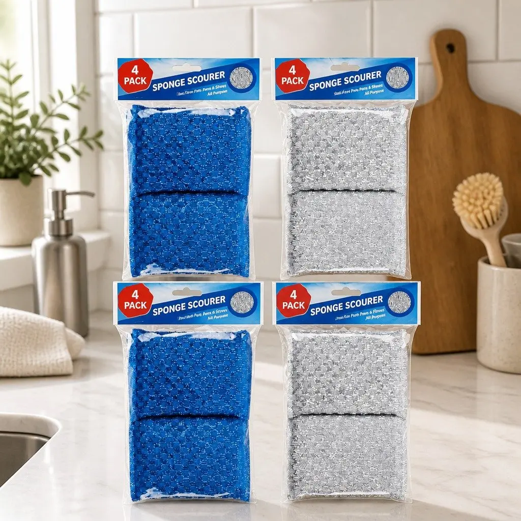 Scourer Sponge Metallic Wire 13cm 16 Pack