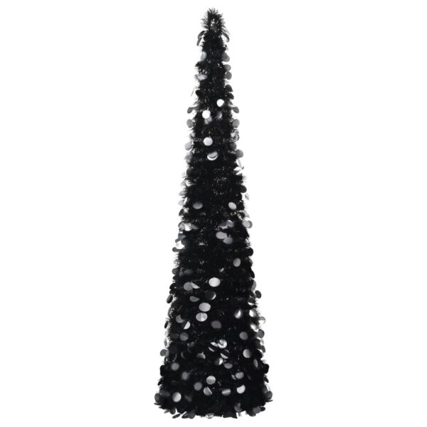 Aplusliving-Artificial Pop-Up Christmas Tree in Black  180 cm  PET Material  Indoor and Outd