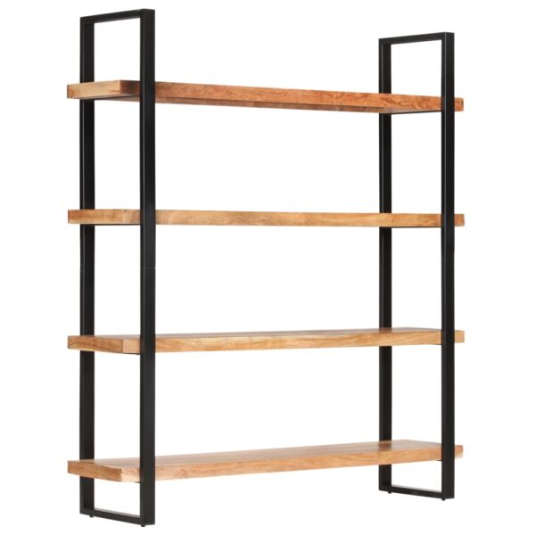 Aplusliving-4-Tier Bookcase 160x40x180 cm Solid Acacia Wood Vintage Industrial Bookshelf