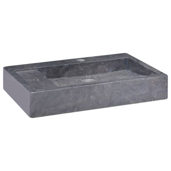 Aplusliving-Chic Black Marble Wash Basin Handmade Elegant Bathroom Vessel Sink Easy Clean