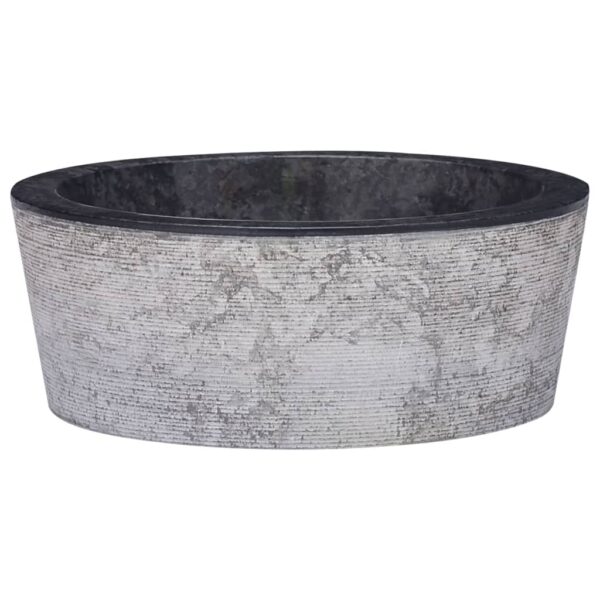 Aplusliving-Chic Black Marble Wash Basin Handmade Elegant Bathroom Vessel Sink Easy Clean