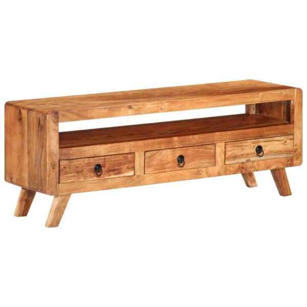 Aplusliving-Solid Acacia Wood TV Cabinet with Drawers and Shelf - Stylish  Durable  Easy to