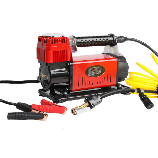 Aplusliving-320L/min 12V 540W Portable Air Compressor with Hose and Carry Bag Red