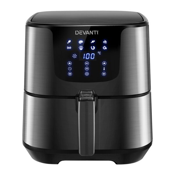 Aplusliving-7L Air Fryer Healthy Cooker LCD Touch Oven 1700W Non Stick Stainless Steel