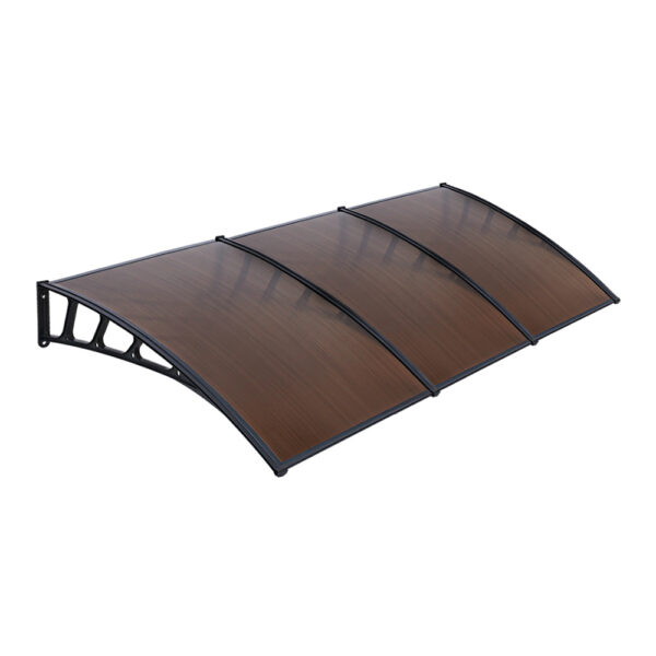 Aplusliving-Outdoor Patio Awning Canopy Cover UV Rain Protection 1.5x3m DIY Shade Brown