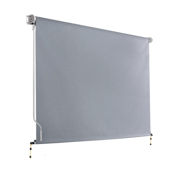 Aplusliving-Retractable Outdoor Privacy Screen 3x2.5M UV Resistant Roll Down Awning Shade