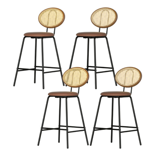 Aplusliving-Bar Stools Brown 65cm Set of 4 Comfortable Stylish Durable Easy Clean