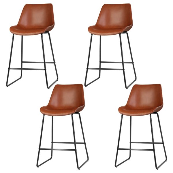 Aplusliving-Bar Stools Brown 70cm Set of 4 Comfortable Stylish Durable Easy Clean