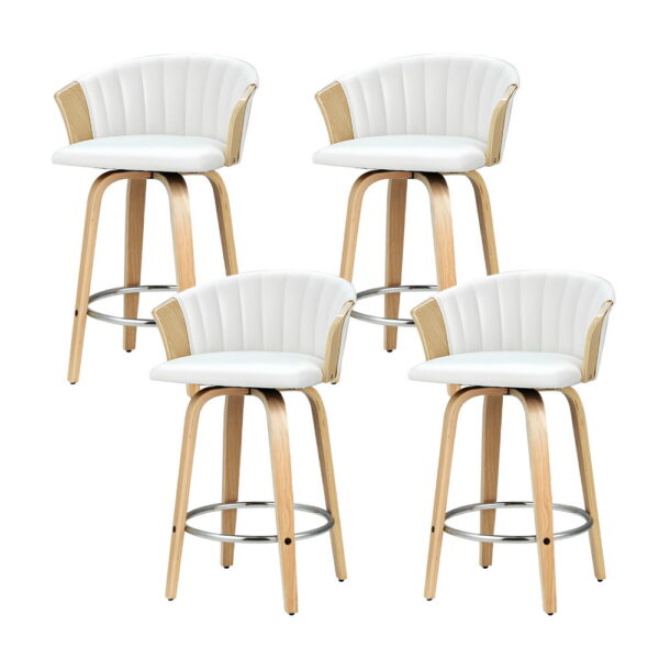 Aplusliving-Bar Stools White 66cm Elegant Comfortable Stylish Durable Quality