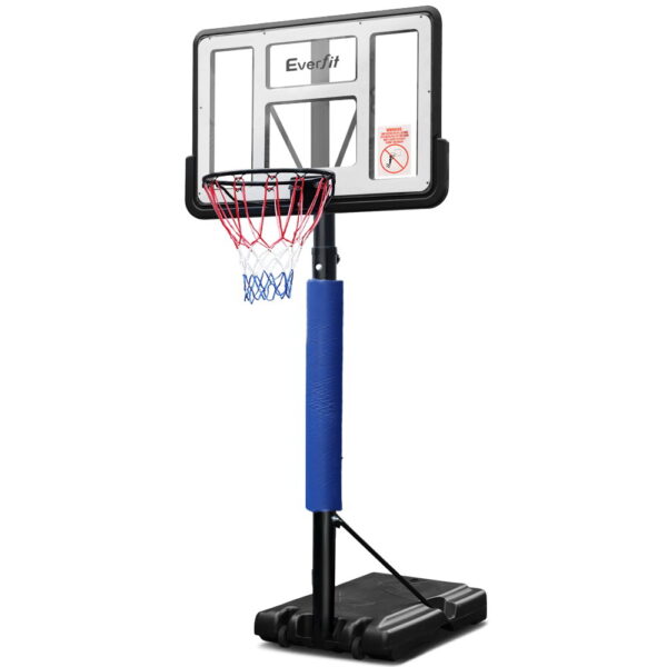 Aplusliving-Adjustable 3.05M Basketball Hoop Stand System Portable Net Height 44 Backboard