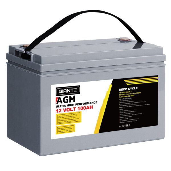 Aplusliving-Deep Cycle Battery 100Ah 12V Portable AGM Spill-proof for Camping