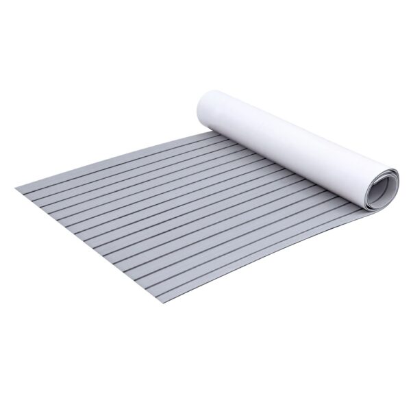 Aplusliving-EVA Foam Boat Flooring Mat Decking Sheet 240x90x0.6cm Light Grey Anti-Slip DIY