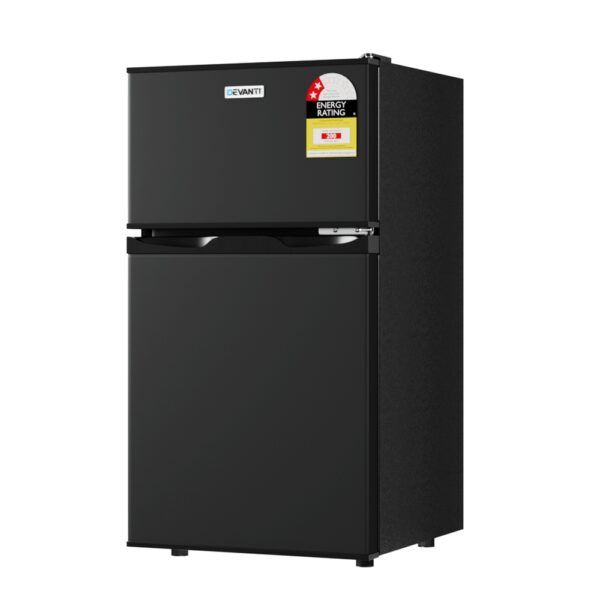 Aplusliving-Mini Fridge Black 80L Energy Efficient Compact Quiet Adjustable