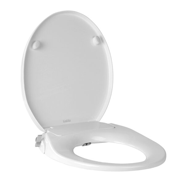 Aplusliving-Hygienic White Non Electric Bidet Toilet Seat Dual Nozzle Soft Close 48x36cm