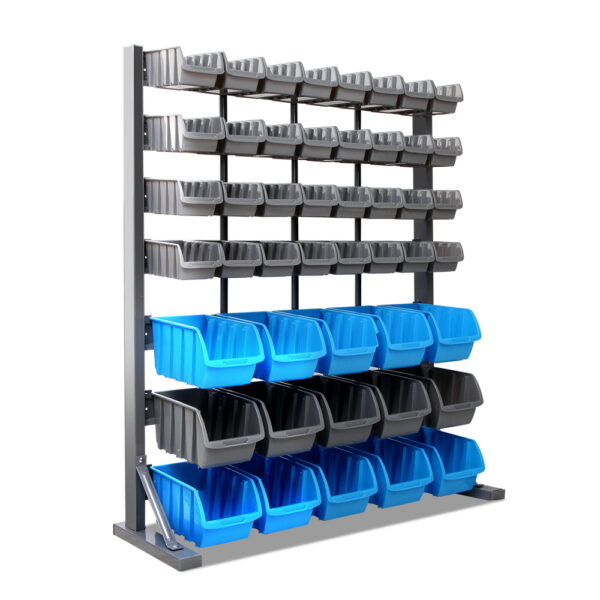 Aplusliving-47 Bin Rack Shelving Storage Organizer with Magnetic Tool Bar 124KG Capacity