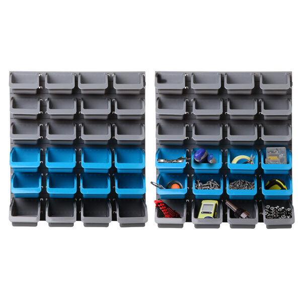 Aplusliving-48 Bin Wall Mounted Storage Rack Organiser for Tools Accessories Garage